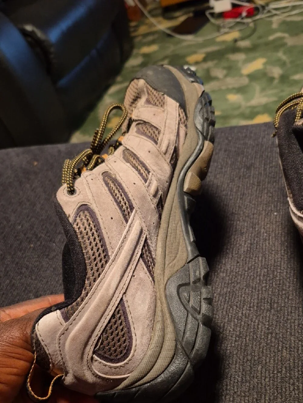Merrell Men’s Taupe and Black Trail Hiking Shoes